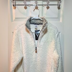 White Sherpa Pullover
